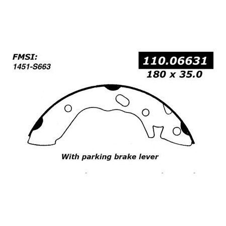 Centric Premium Brake Shoes, Parts 111.06631